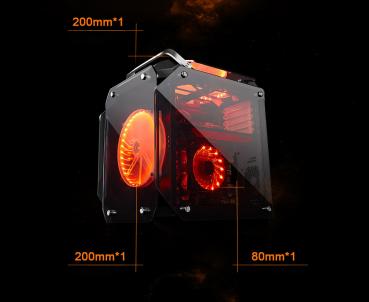 Glasseite Glasscheibe Gaming Pc Gehäuse Computer LED Fan